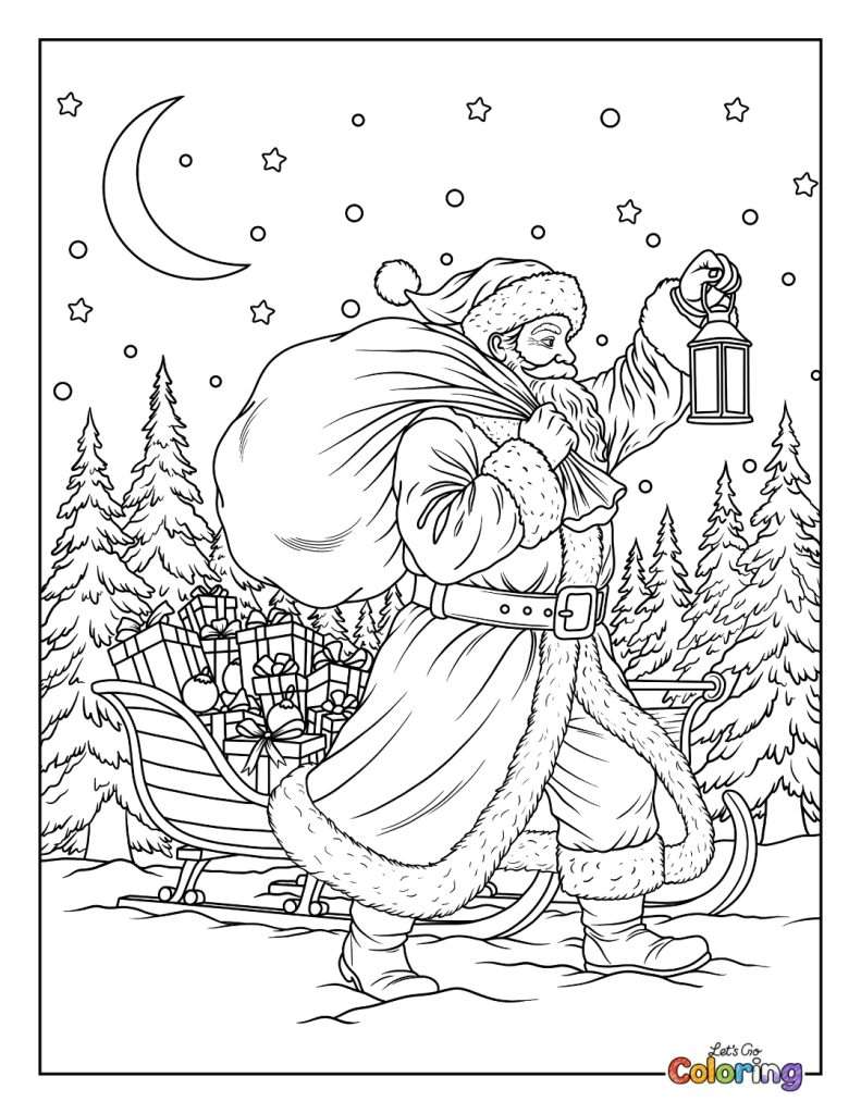 41 Santa Coloring Pages (Free Printables)